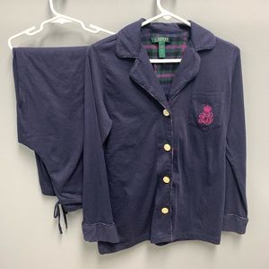 Ralph Lauren Size Small Navy Pajama Set